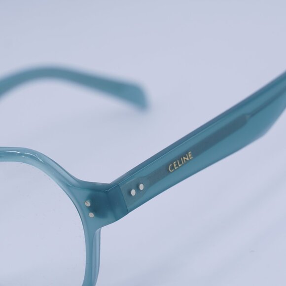 🕶️ New Celine CL50142F 093 Eyeglasses - Shiny Lime Transparent Frame - Picture 3 of 10